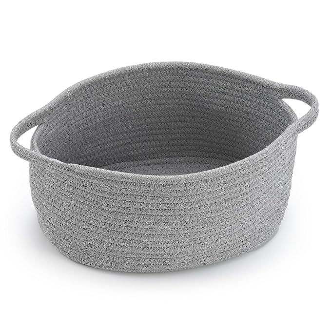 Cute Woven Storage Basket with Handle, Baskets by Unknown