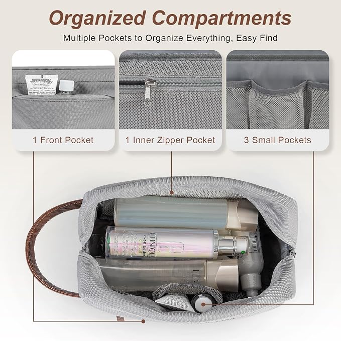Travel Toiletry Bag for Men, Hanging Toiletry Organizer, Water Resistant - Image 4