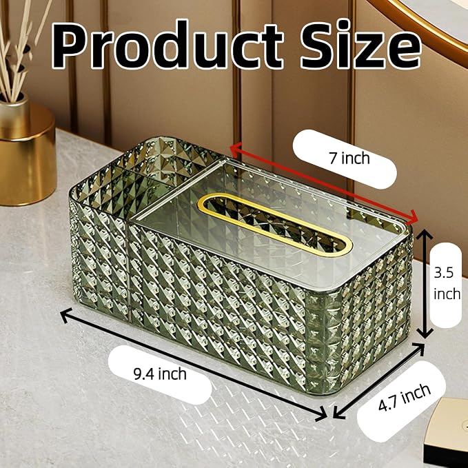 Tissue Box Cover Rectangle, Tissue Holder Napkin Dispenser - Image 2