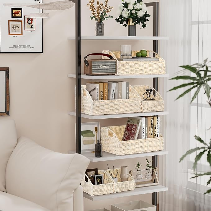 Ollieroo Rattan Storage Baskets, Handwoven Wicker Storage Bins - Image 4