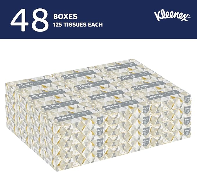 Kleenex Professional Facial Tissue, Flat Boxed Format, Designed - Image 2