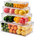 4 Piece Refrigerator Organizer Bins, Stackable by Luckore