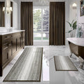 BSICPRO Bathroom Rugs and Mats Sets, 2 Piece Thick Absorbent Chenille Bath Mat by BSICPRO