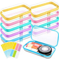 Sanwuta 10 Pcs Hard Zipper Case Clear Hard Pouches Plastic Zipper Pencil Box by Sanwuta
