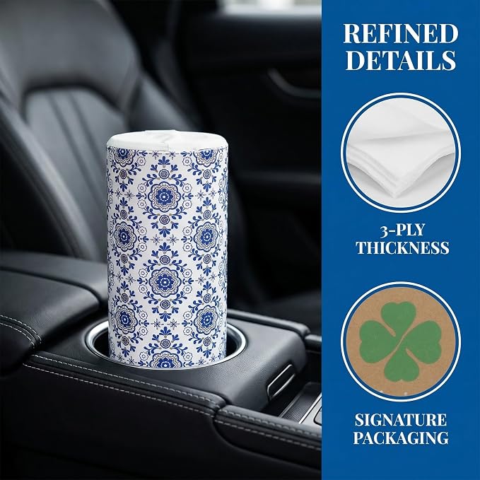 Car Tissue Holder, Facial Tissues Bulk, Travel Tissues, 4 Tubes Tissues - Image 8