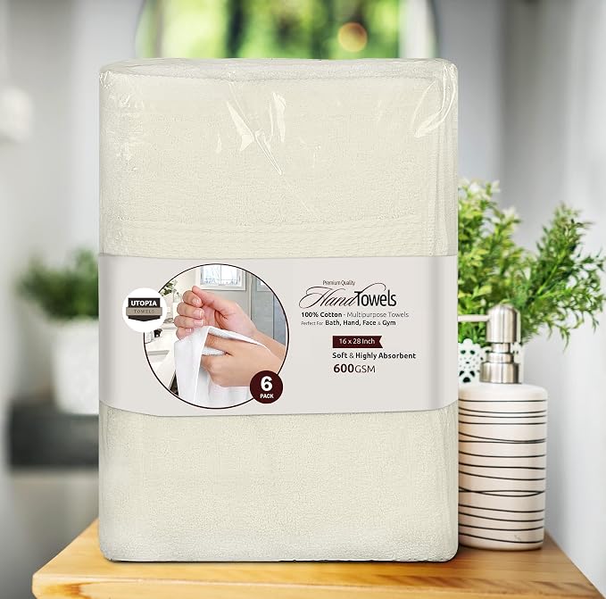 Utopia Towels 6 Pack Premium Hand Towels Set, 16 by 28 inches, 100% Ring Spun - Image 8
