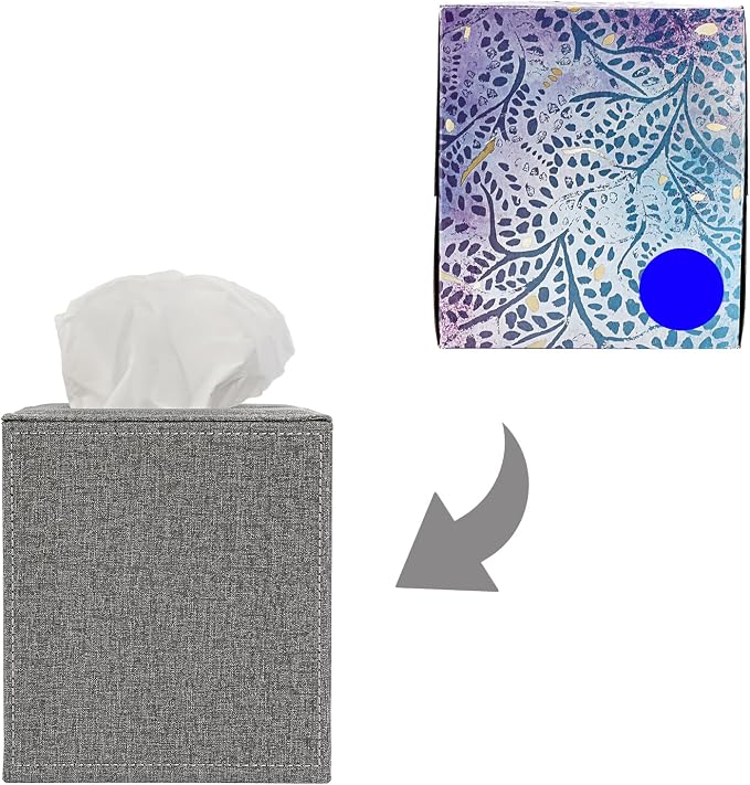 Sumnacon Square Linen Tissue Box Cover - Image 7