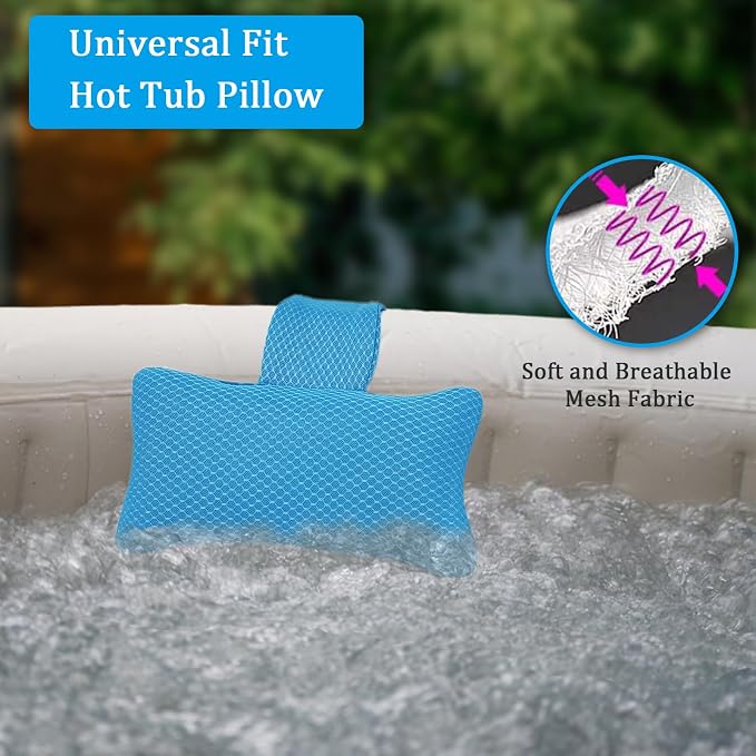 REEZEIVI 2 Pack Hot Tub Headrest Pillow, Chaise Lounge Pillows Outdoor 3D air - Image 4