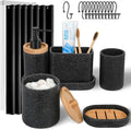 20PC Black Modern Bathroom Accessories Set by Unknown