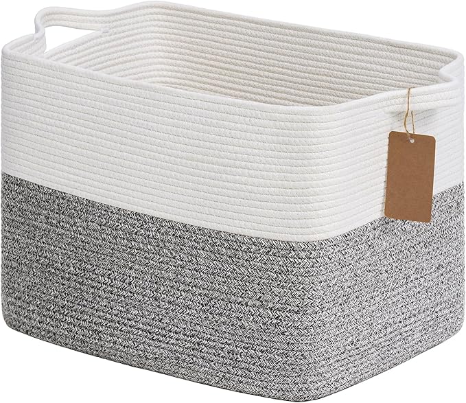 Goodpick Woven Storage Basket, Cotton Rope Baskets by Goodpick