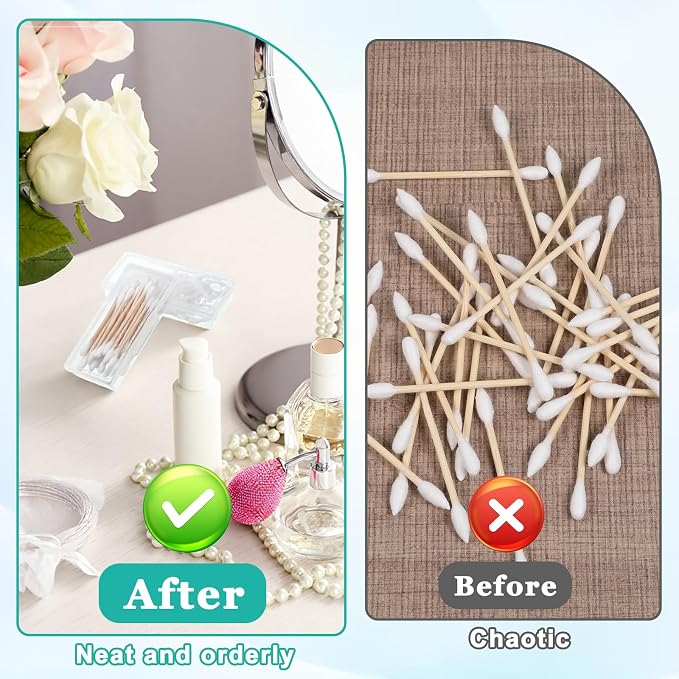 2PCS Cotton Swab Holder for Travel, Floss Picks Case, Portable Small Dental - Image 6