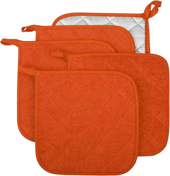 100% Cotton Kitchen Everyday Basic Terry Pot Holder Heat Resistant Coaster by Lifaith