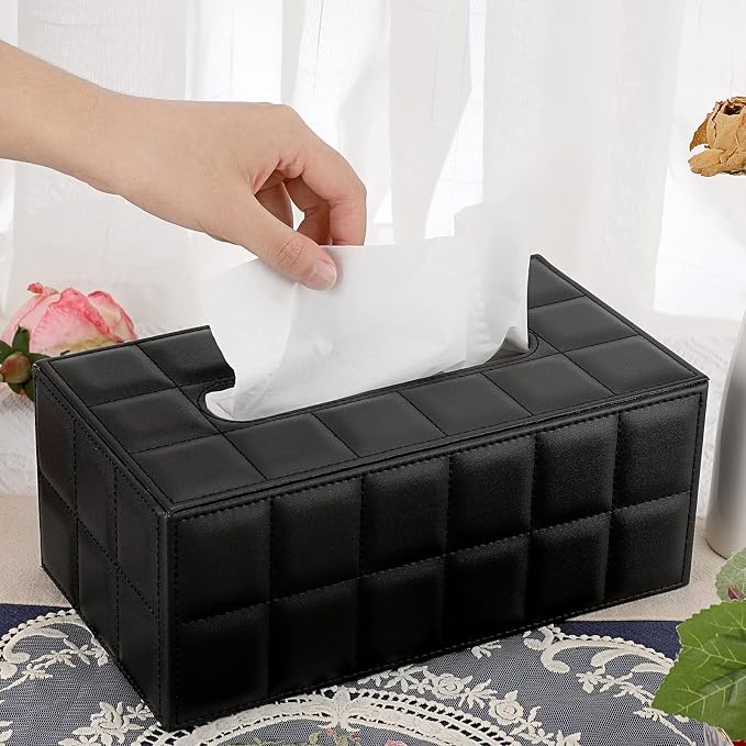 Sumnacon Rectangular Leather Tissue Box Cover - Image 5