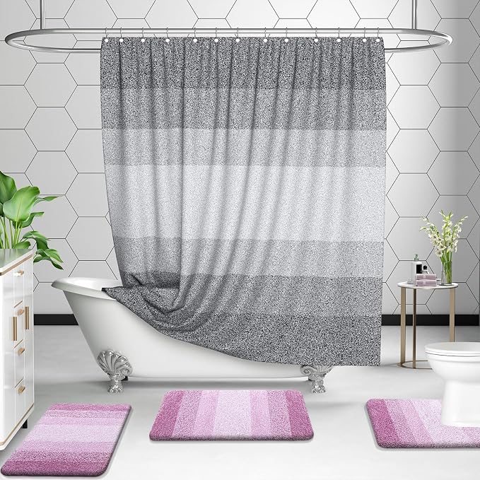 OLANLY Bathroom Rug Set 2 Piece, Soft Absorbent Microfiber Bath Mats and - Image 7