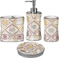 Zahari Home 4pc Sedona Stylish Bathroom Accessories Set Shower Soap Dispenser by ZahariHome