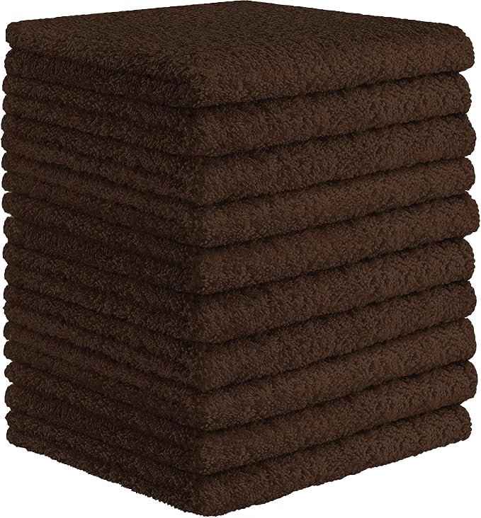 DecorRack 10 Pack 100% Cotton Wash Cloth, Luxurious Soft, 12 x 12 inch Ultra - Image 2