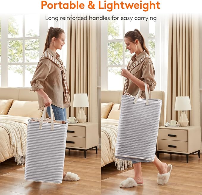Lifewit 3 Pack Laundry Basket 80L Each, Collapsible Clothes Hamper - Image 4