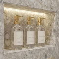 Stylish Shampoo and Conditioner Dispenser Set of 3 by KIBAGA