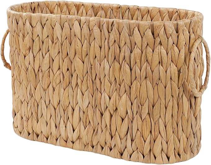 Toilet Paper Storage Basket, Water Hyacinth Toilet Paper Holder by WEAVECOMFORTINTOEVERYCORNER
