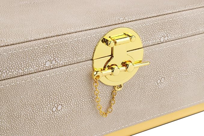 HofferRuffer Elegant Faux Leather Decorative Box, Storage Jewelry Box Organizer - Image 6