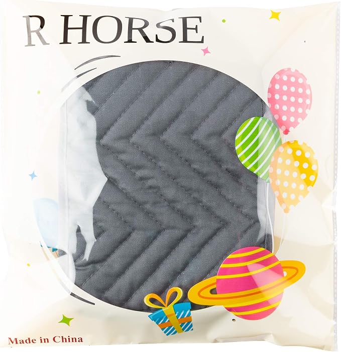 R HORSE 6Pcs Pot Holder with Pocket Grey Cotton Pocket Pot Holder Set - Image 5