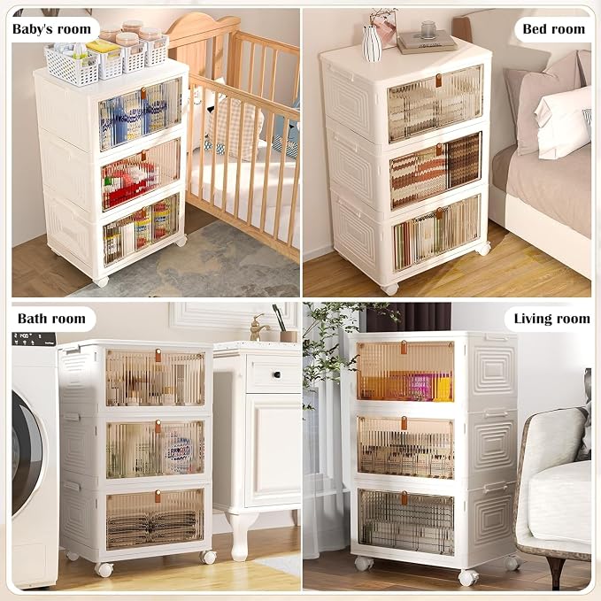 3 Tier Plastic Storage Bins - Image 5