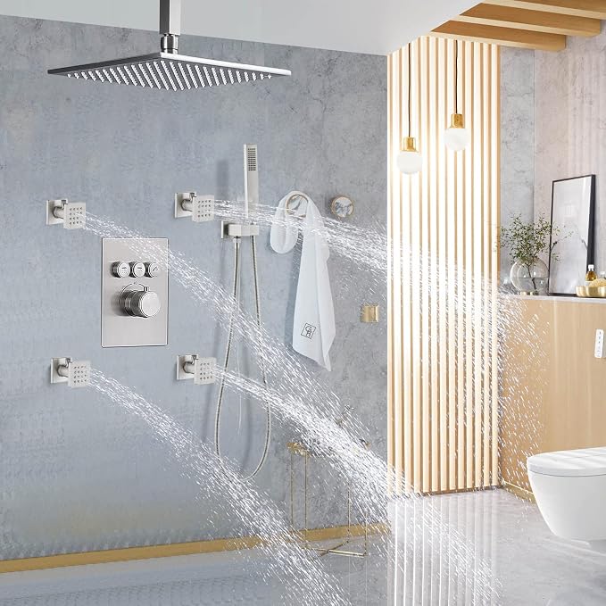 Solid Brass Shower Body Spray Massage Nozzle Wall Jets, Flow Can Be Controlled - Image 9