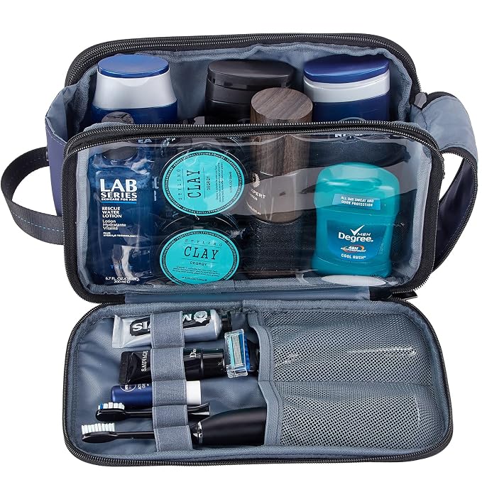 ZEEMO Travel Toiletry Bag for Men, Medium Water-Resistant Double-Sided - Image 2