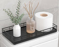 Toilet Paper Basket Organizer – Oak Wood Toilet Tank Tray by Focusonit