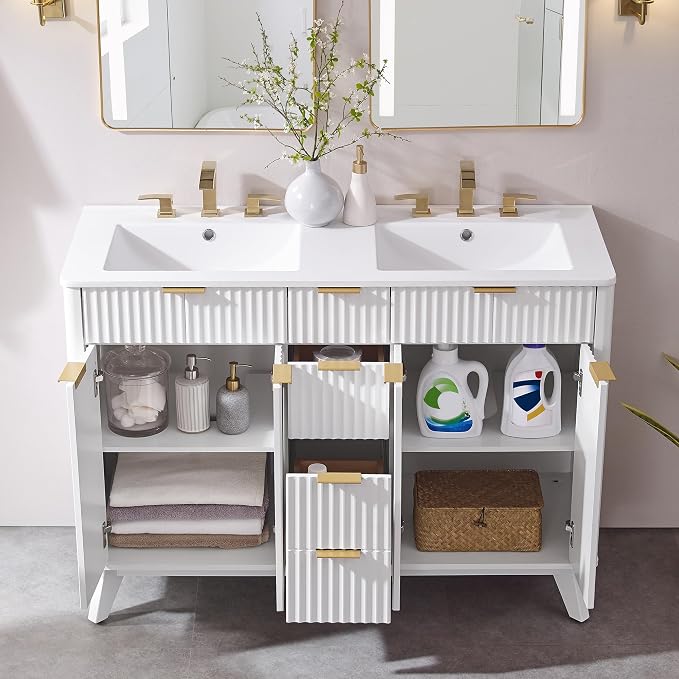 T4TREAM 48" Fluted Bathroom Vanity - Image 6