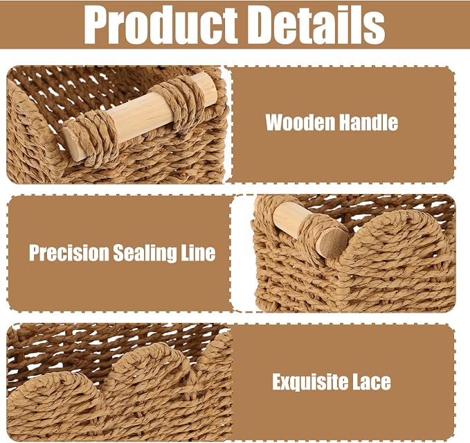 2 Pcs Toilet Paper Storage Basket, Home Bathroom Bedroom Decor and Organization - Image 3