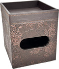 PU Leather Tissue Box Cover Square, Modern Tissue Holder by Arniche