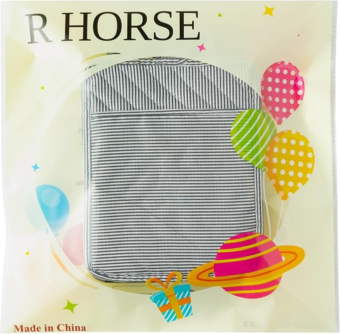 R HORSE 6Pcs Pot Holder with Pocket Black Check Pocket Pot Holder Set Cotton - Image 6