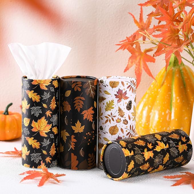 Fourluoo 12 Pack Fall Maple Leaf Tissue Boxes - Image 7