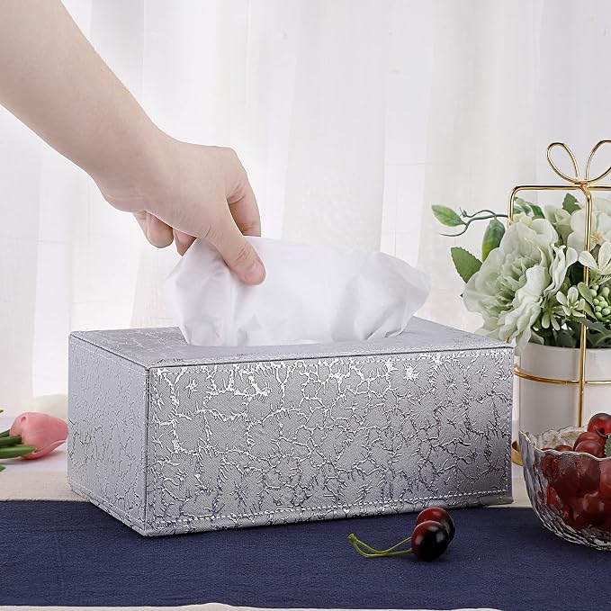 Sumnacon Rectangular Leather Tissue Box Cover - Image 4