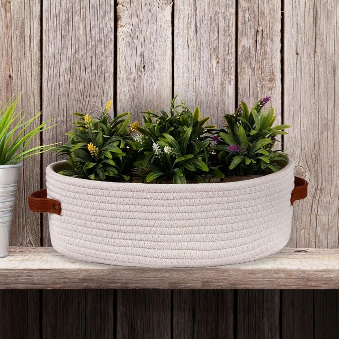 Woven Storage Basket for Toilet Tank Top, Farmhouse Home Decor Organizing - Image 6