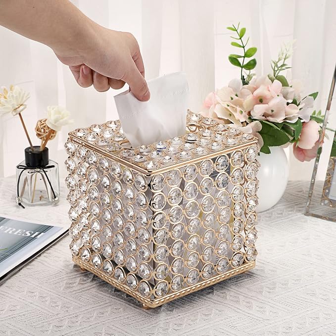 Sumnacon Crystal Square Tissue Box Cover - Image 3