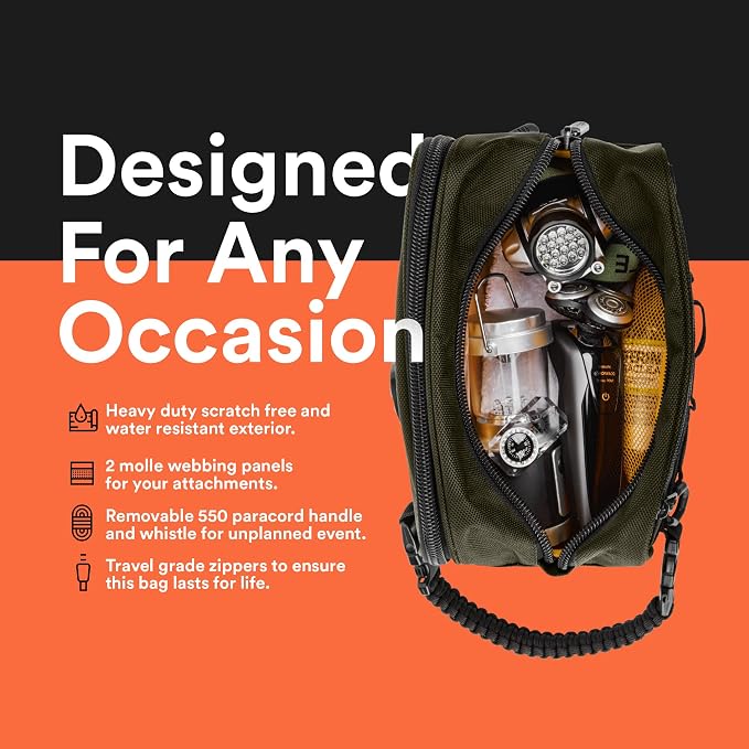 Fitdom Tactical Toiletry Bag Dopp Kit Case - Image 6