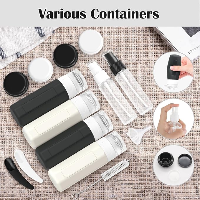 Redfly 17PCS Travel Bottles for Toiletries, TSA Approved Leak Proof Refillable - Image 7