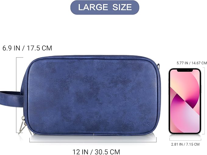 Elviros Toiletry Bag for Men, Large Travel Shaving Dopp Kit Water-resistant - Image 6