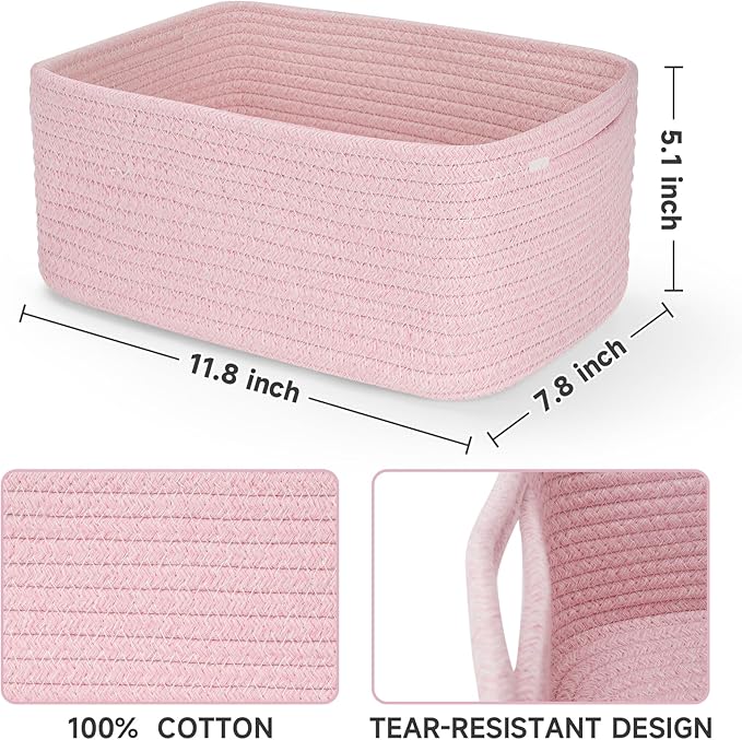 Shelf Baskets for Organizing | Storage Basket for Shelves | Small Woven Baskets - Image 3