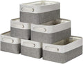 HNZIGE Small Organizer Bins for Shelf, Small Fabric Collapsible Baskets for by HNZIGE