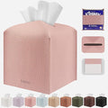 Tissue Box Cover Holder Square Tissue Cube Cover PU Leather Tissue Organizer by DecorateYourHome