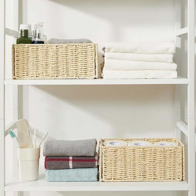 Vagusicc Wicker Storage Basket, Small Storage Baskets - Image 4