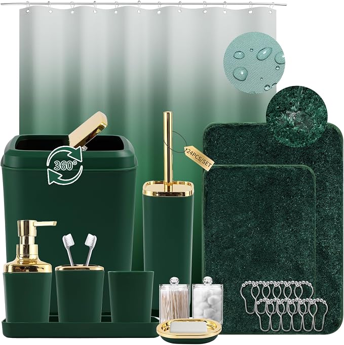 Bathroom Set - Dark Green Bathroom Sets by BetterbathroomwithXLHOME