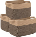 OIAHOMY 3 Pack Storage Basket for Organizing, Woven Basket Basket by MasterofSpaceOptimization