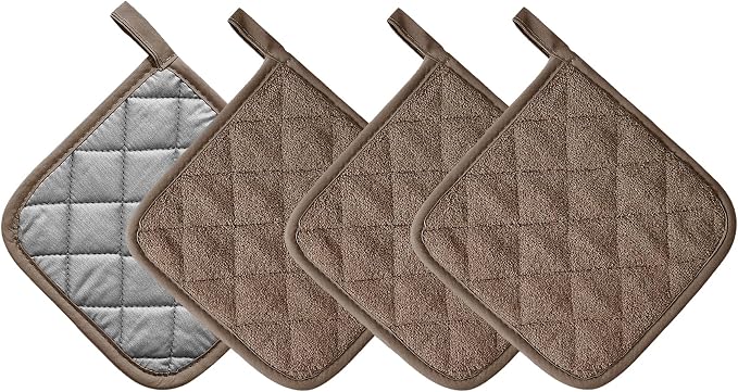 Kitchen Pot Holders Set Heat Resistant Pure Cotton Potholders Kit Trivets Large by KLNYOO