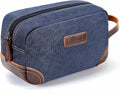 emissary Men's Toiletry Bag, Leather and Canvas Travel Toiletry Bag, Dopp Kit by emissary
