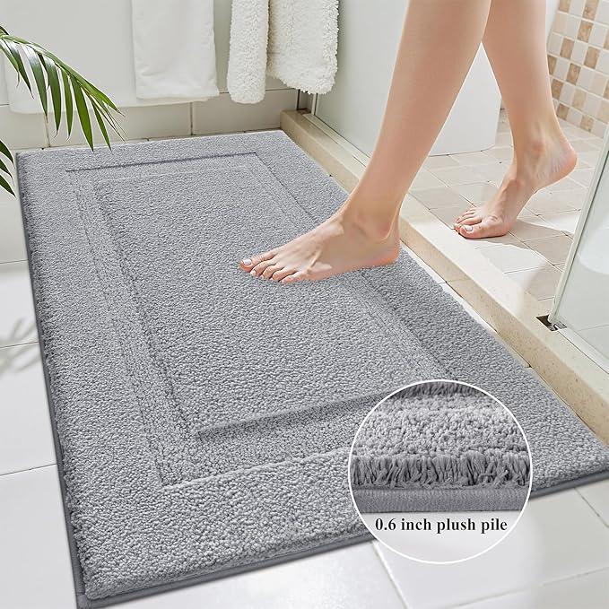 SHACOS Small Bathroom Rugs Set of 2 Pieces Bath Rugs - Image 3