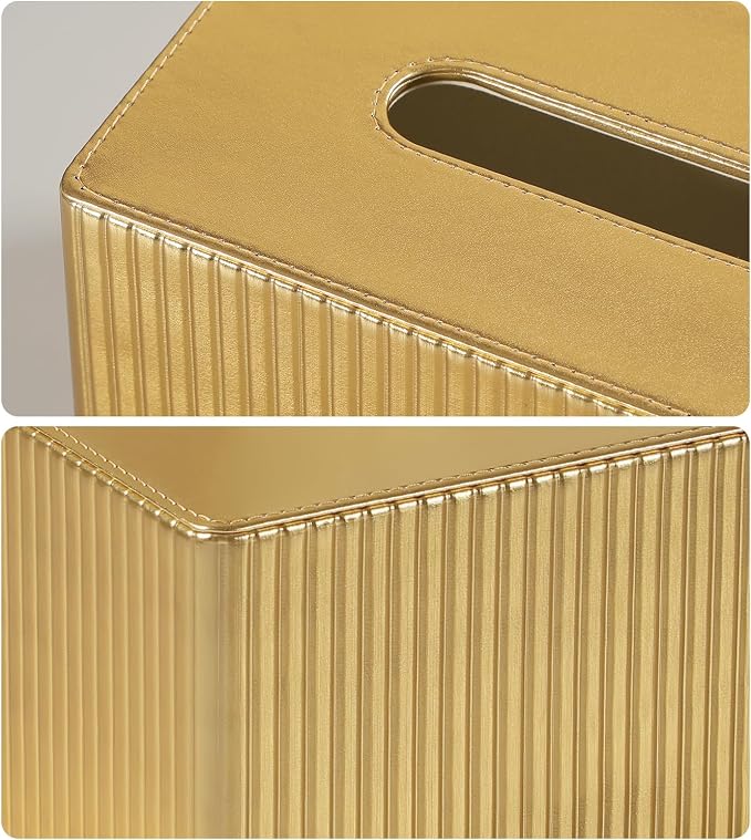 PU Leather Tissue Box Cover, Rectangle Tissue Box Holder - Image 4